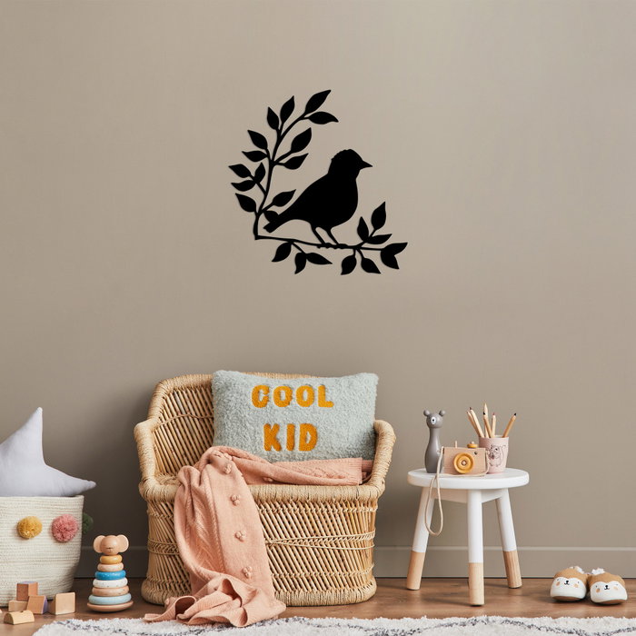 Wallity Branch And Bird - 441 Escultura de pared de metal negra Wallity Branch And Bird - 441 Escultura de pared de metal negra